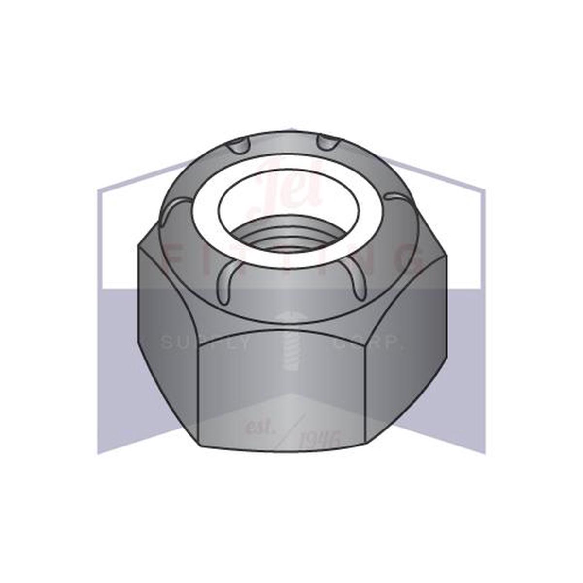 5/16-18 NE  Nylon Insert Hex Lock Nut Black Zinc