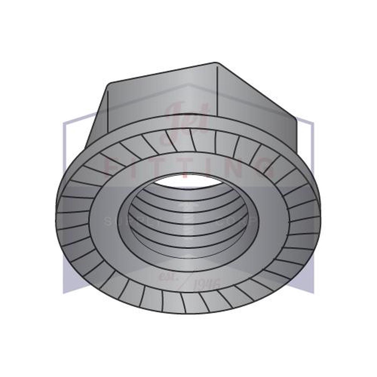 5/16-18  Serrated Flange Hex Lock Nuts Case Hardened HR15N 78/90 Black Oxide