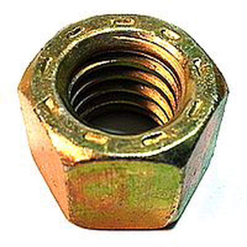 [10 PKG] Hex Lock Nuts L9 Collar Cadmium Yellow & Wax (Made in USA) 1