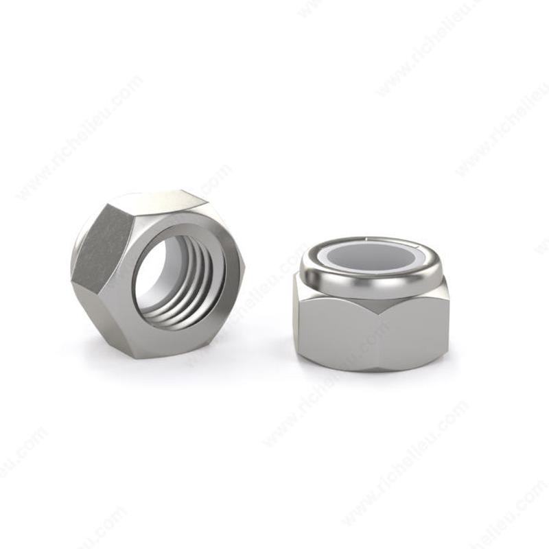 [10 PKG] Hex Lock Nuts Nylon Inserts 18/8 Stainless Waxed 1 1/4-7