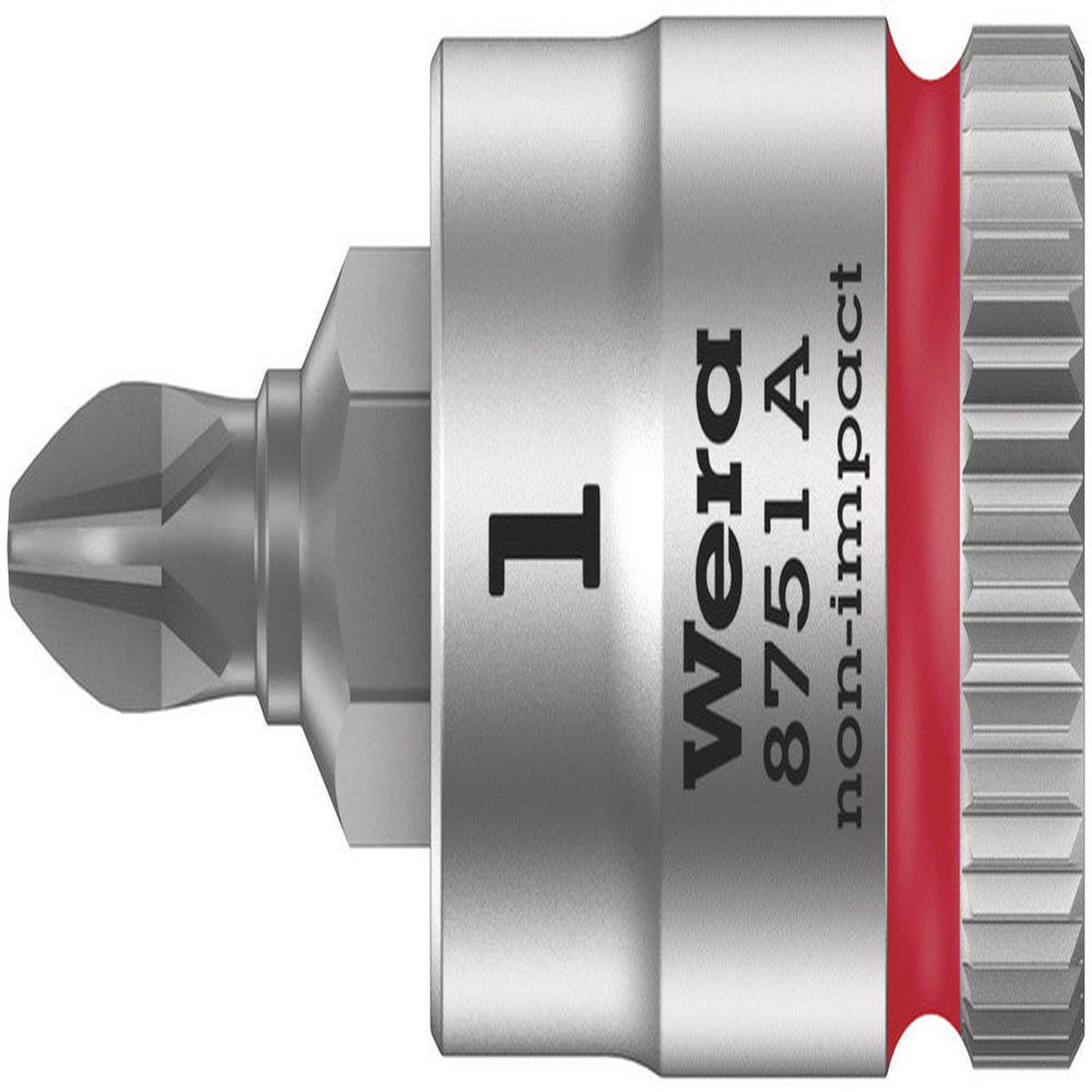 8751 A Phillips Zyklop bit socket, 1/4" drive, PH 1-3 x 28 mm