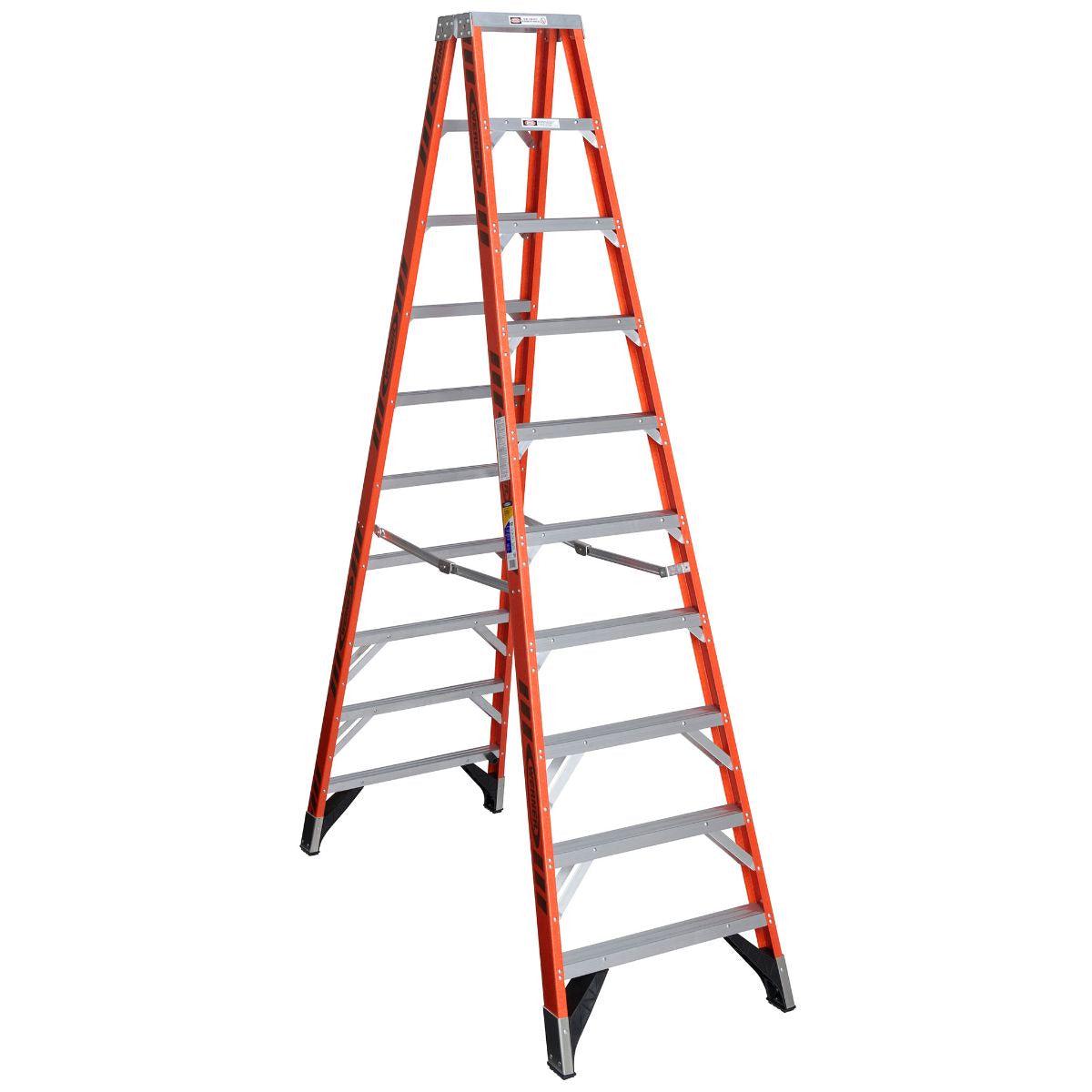 Werner T7410 Fiberglass Twin Step Ladder Type 1AA 375LB Rating