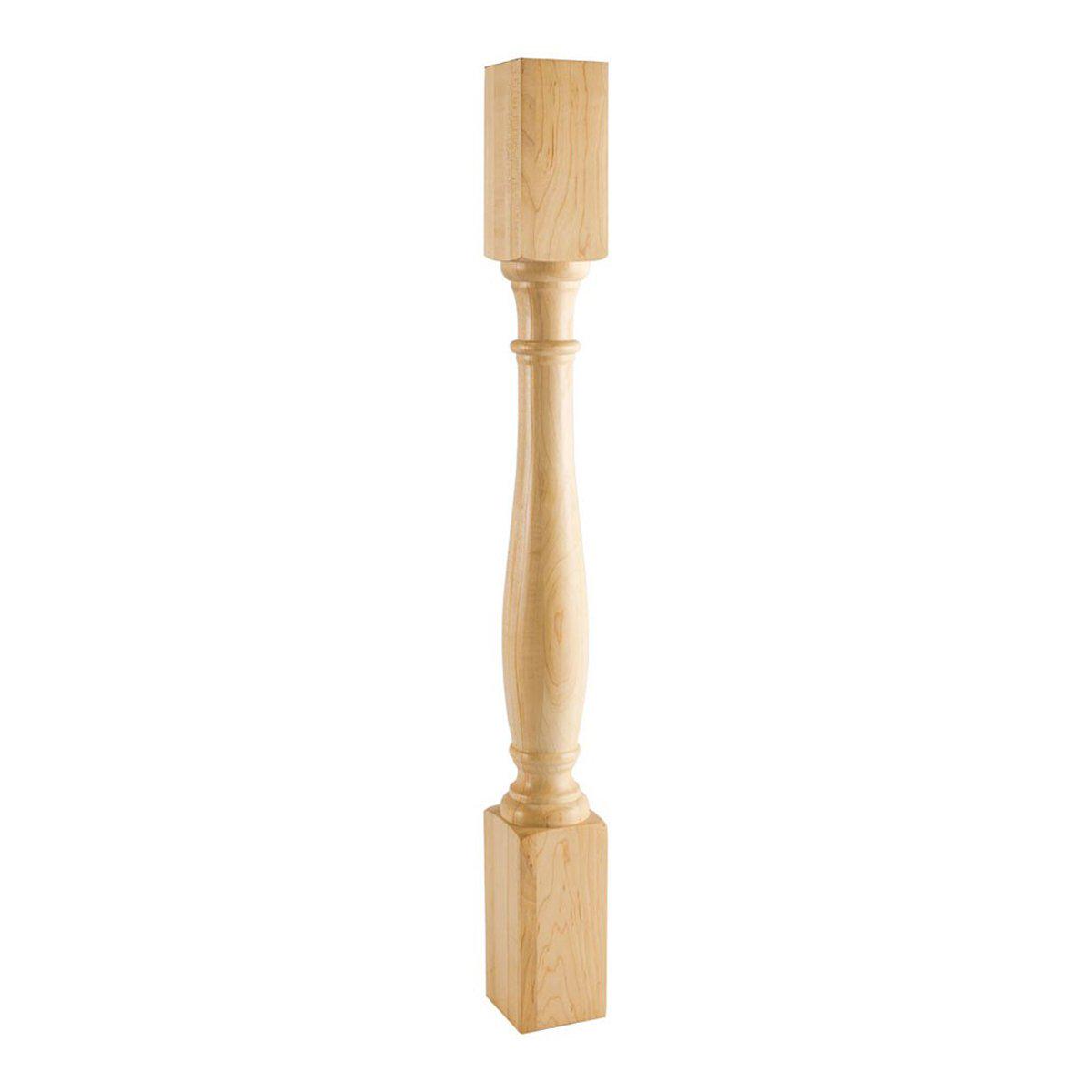 Hardware Resources 3-1/2" x 3-1/2" x 35-1/2" Hard Maple Turned Traditional Post