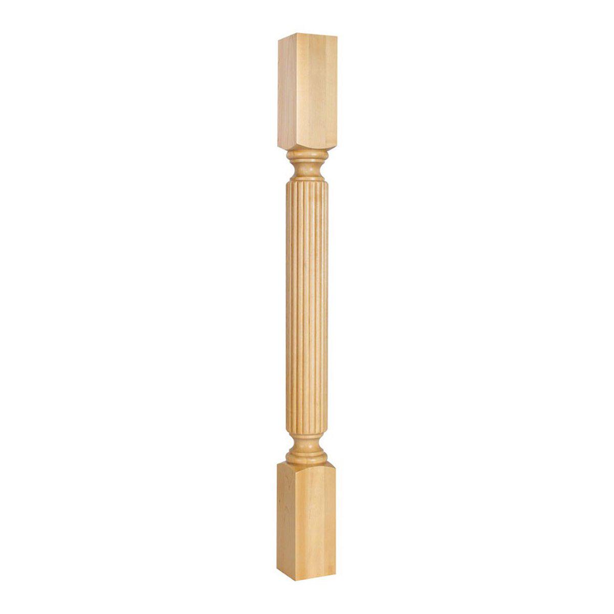 Hardware Resources 3" x 3" x 35-1/2" Alder Post with Reed Pattern