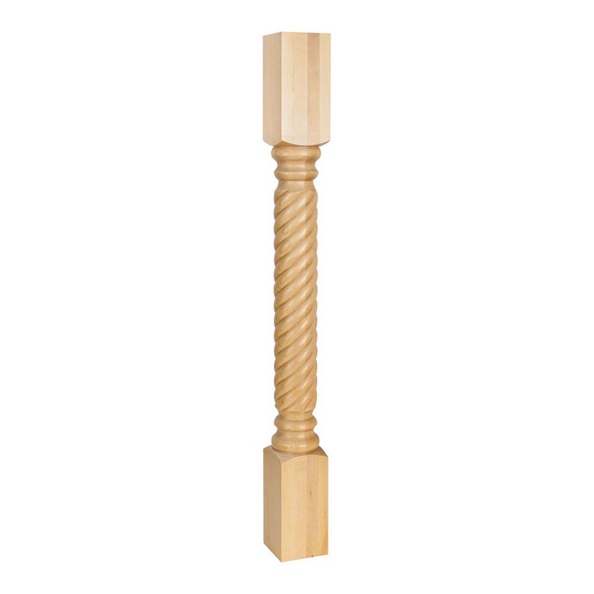 Hardware Resources Hard Maple Post with Rope Pattern