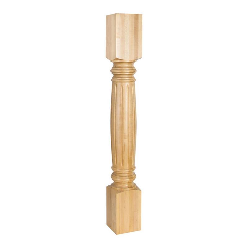Hardware Resources Rubberwood Fluted Turned Post