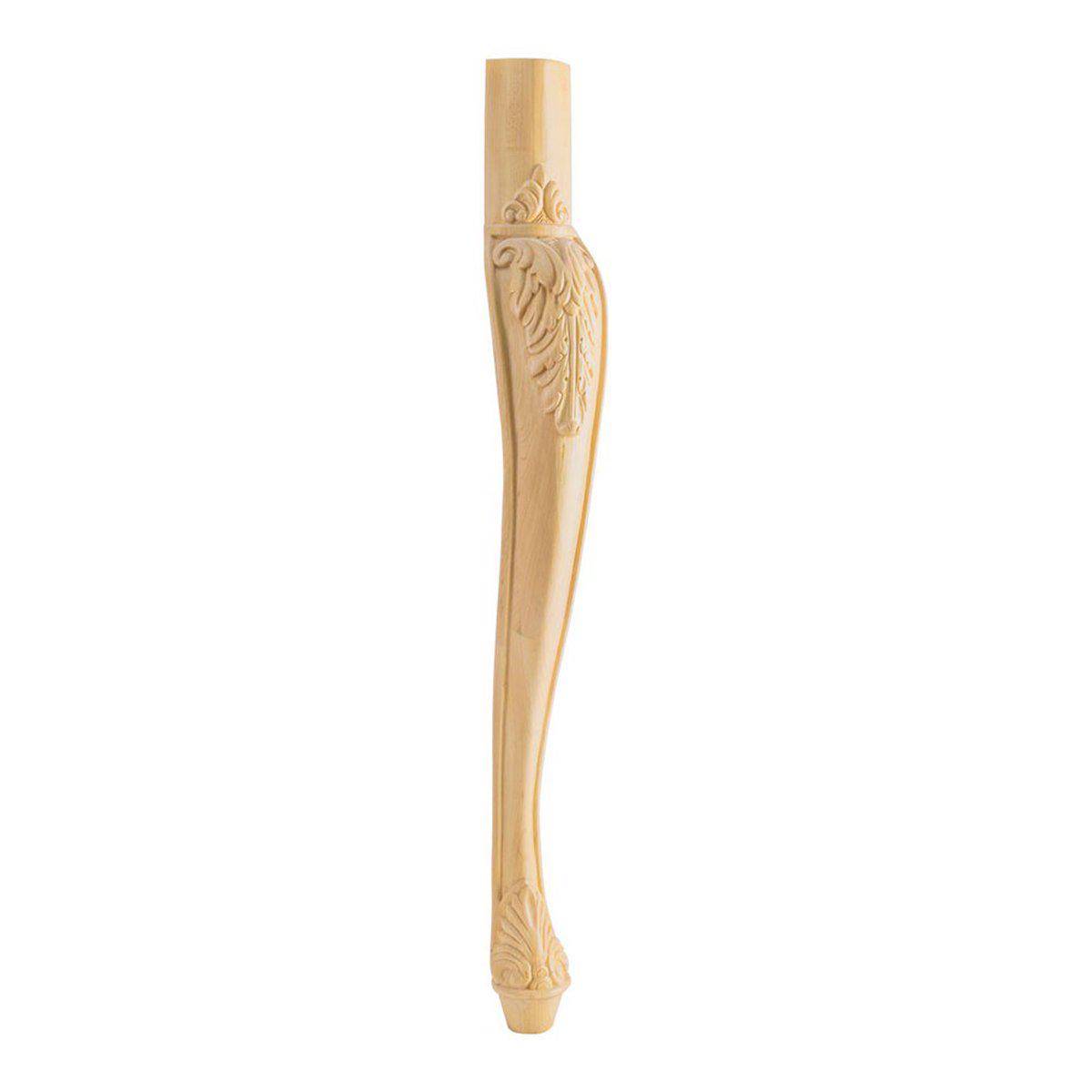 Hardware Resources 2-1/2" x 2-1/2" x 35-1/2" Hard Maple Acanthus Cabriole Leg