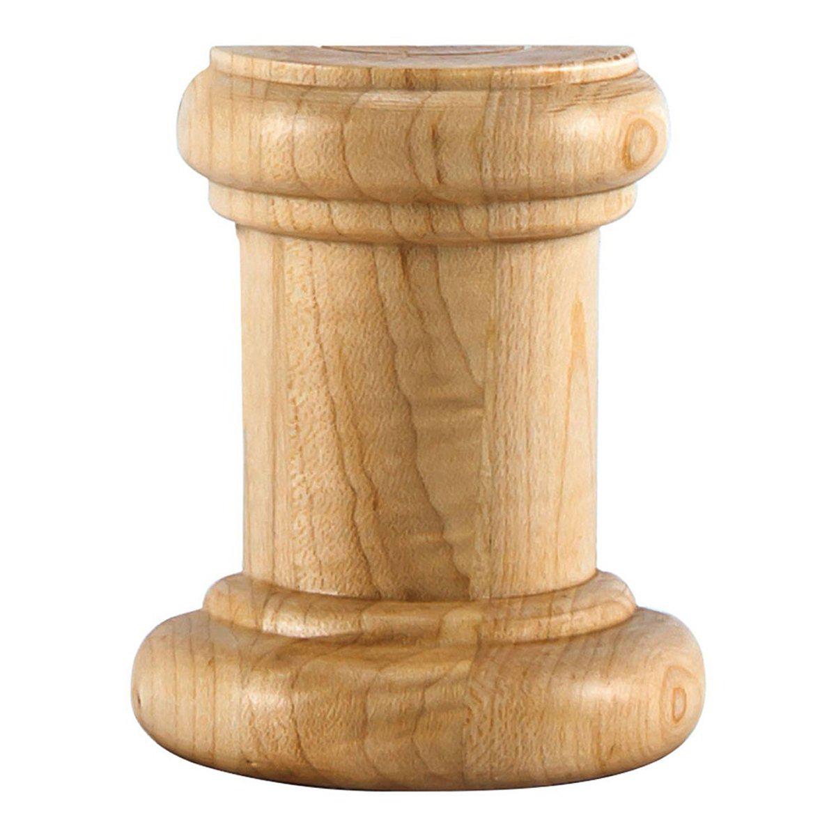 Hardware Resources 2-1/2" x 1-1/4" x 3" Rubberwood Traditional Spool Splice