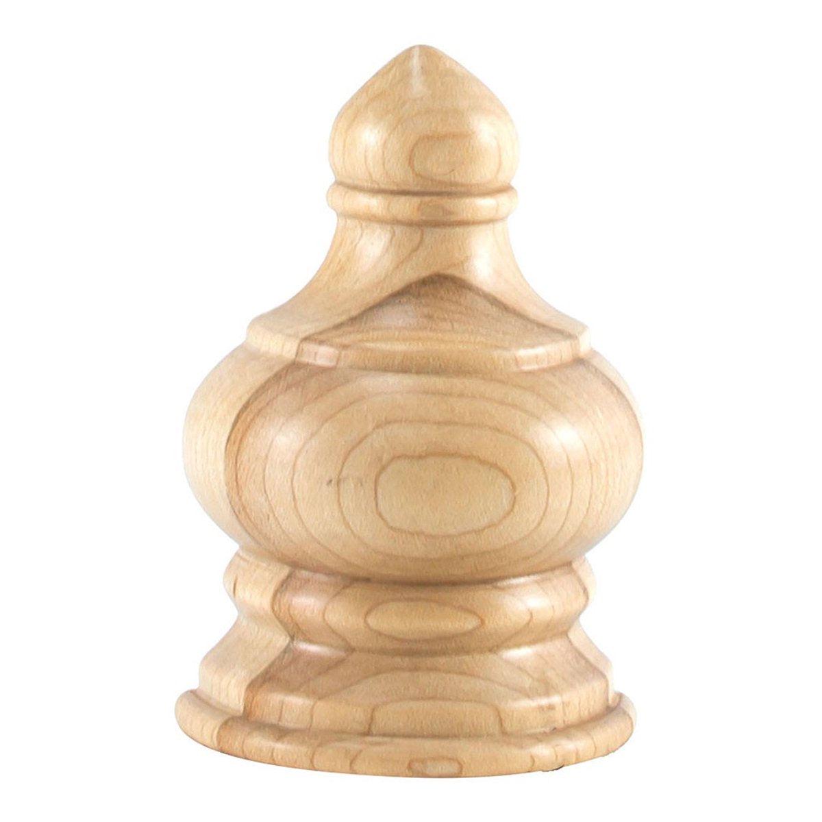 Hardware Resources 2-1/4" x 1-1/8" x 3-1/2" Oak Traditional Transition Finial Moulding