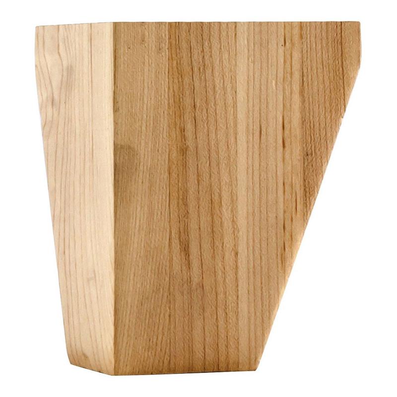 Hardware Resources 3-1/2" x 4-1/2" Alder Shaker Transitional Bun Foot