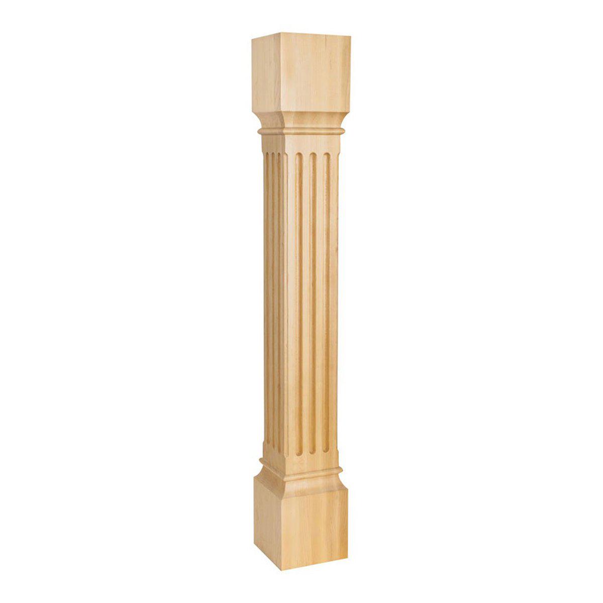 Hardware Resources 5" x 5" Rubberwood Fluted Post