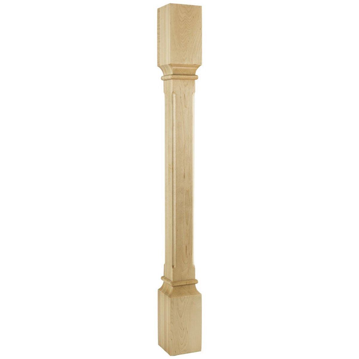 Hardware Resources White Birch Post with Fluted Corners