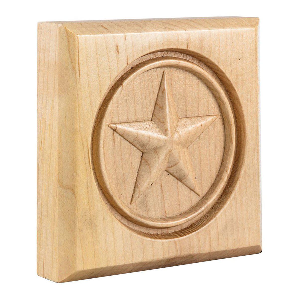 Hardware Resources White Birch Star Rosette Moulding